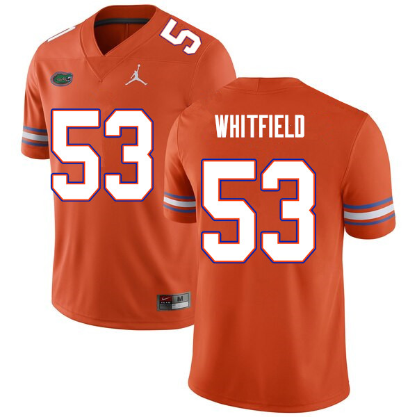 Men #53 Chase Whitfield Florida Gators College Football Jerseys Sale-Orange